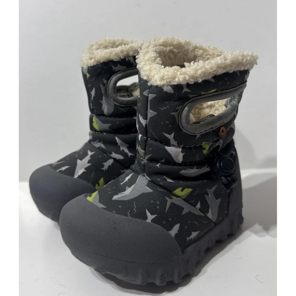 BOGS - B-Moc Sharks Kid's Snow‎ Waterproof Boots Infants Size 4 Winter Outdoors